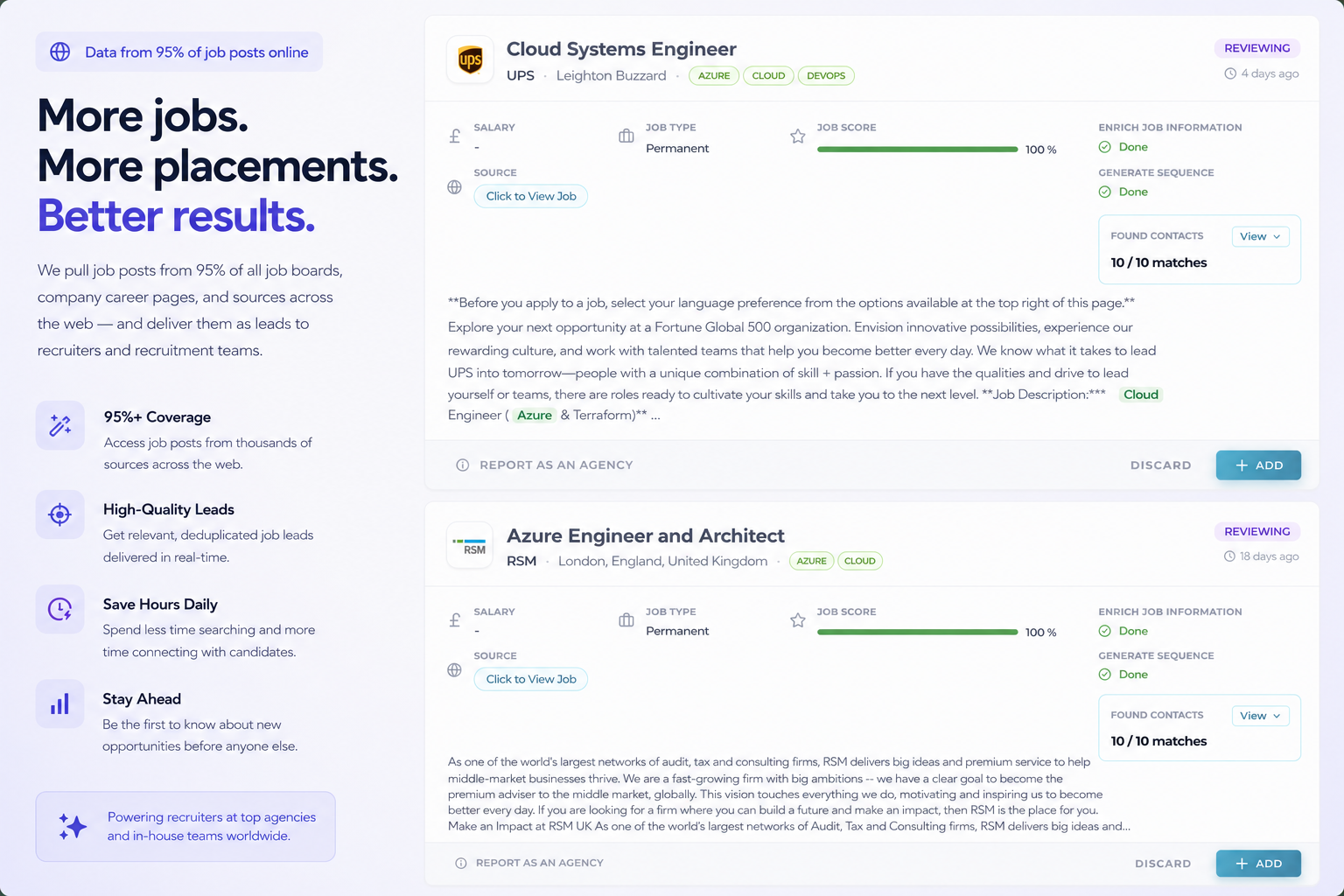 Vacancy Lead Generation — Zileo recruitment platform